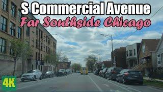 S Commercial Ave: Driving in Far Southside Chicago: 4K: Streets of the Americas