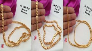 One Gram Gold Plated Daily Wear Chains  For Order whatsapp on 8103171489