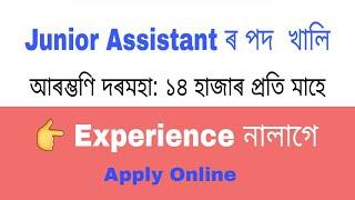 Assam latest Government job 2020 || Junior Assistant job in Assam || Assam Division Commissioner ||