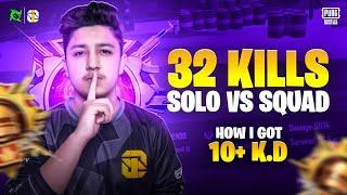 32 KILLS CHICKEN DINNER • SOLO VS SQUAD GAMEPLAY • CRYPTO •