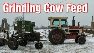 Grinding Dairy Cow Feed/Cleaning Calf Pens/Spreading Manure