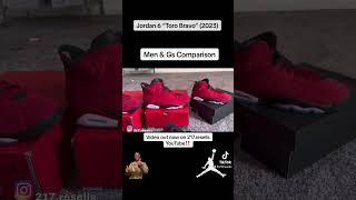 Jordan 6 Toro Bravo Men & Gs Comparison #jordan #sneaker #nike #jordan6 #chicago