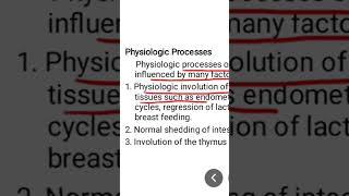 Physiological processes of apoptosis