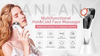 ANLAN EMS Facial Massager LED Sonic Vibration Wrinkle Removal Skin Tightening Hot Cool Treatment