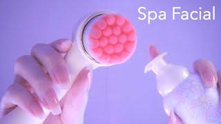 ASMR Sleepy Spa Facial Treatment / First Person (Massage, Peeling, Cleansing, etc) / No Talking