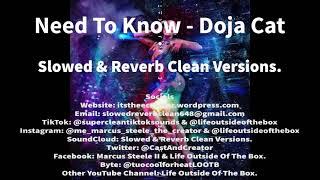 Need To Know (Super Clean Version) - Doja Cat