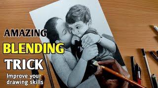 Amazing BLENDING TRICK | This will improve your drawing skills