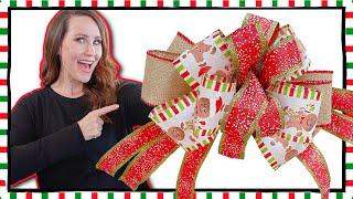 EASIEST Bow you will ever make ~ The perfect wreath bow everytime!
