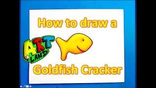 How to draw a Goldfish cracker