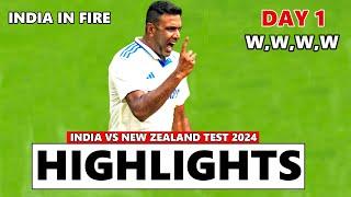 Full Match Highlights | India vs New Zealand 2nd Test Day 1 2024 | IND vs nz test highlights