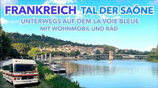Frankreich im Tal der Saone Camping Natur pur mit Kultur am La Voie Bleue Moselle Saône Radweg