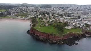 Flying around The Headland, Paignton, Devon