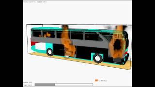 Brandsicherheit von Bussen verbessern: Simulation zum Busbrand 2008