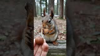 Squirrel Snack Time! ️ #wildlife #squirrel #nature #animals