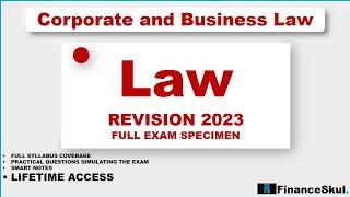 Corporate and Business Law | Full Exam paper • @financeskul