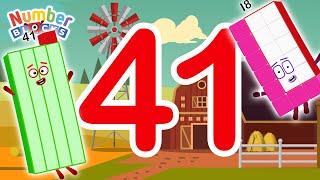 Numberblocks Magic Run Halloween - Numberblocks 4 to solve 41 in forest | Number Counting Fanmade