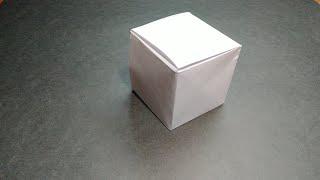  How to make a cube out of paper | Origami cube from one sheet. 