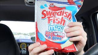 Swedish fish red white and blue candy review￼