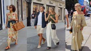 Unique Street Style! Discover the Best London Trends for Summer. Quiet Luxury and old money Style.