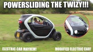 SHE STARTED POWERSLIDING MY ELECTRIC CAR!!! | MODIFIED RENAULT TWIZY