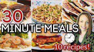 10 recipes that take 30 minutes or less! Perfect for a busy week!