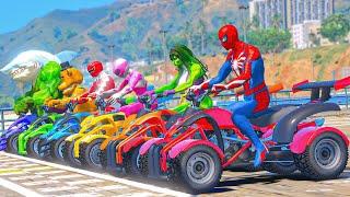 SpiderMan, SheHulk, Hulk Shark, FNAF & Superheroes Street Blazer Racing EVENT Challenge #1040