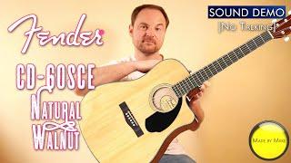 Sound Demo: FENDER CD-60SCE Natural Walnut [No Talking]