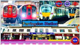 NEW! INTENSE Action of Trains at Farringdon Station - LU/TCS/ECS (st. 26/08/2024)