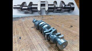 Machining of really small three and six cylinder crankshafts.....