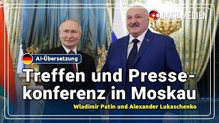 Wladimir Putin und Alexander Lukaschenko - Pressekonferenz in Moskau (Deutsch)