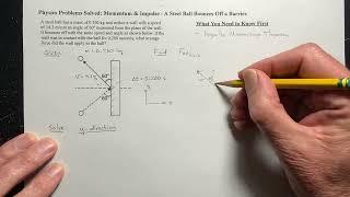 Impulse and Momentum: A Steel Ball Bounces Off a Barrier