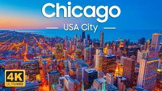 Chicago 4K Video UHD - Relaxing Piano Music, Beautiful Nature Scenic | Stress Relief, Anxiety Relief