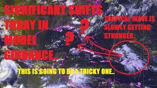 Major shifts today for the future of our Tropical Wave.. Risk of impact has increased! Latest info..