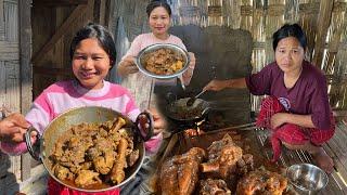 Cooking and Eating Local Chicken Curry