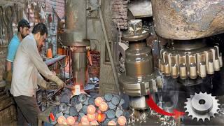 Incredible Process of Manufacturing Machine Sprockets With Minimal Tools | Factory Mass Production