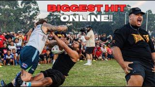 The BIGGEST tackle you'll ever see‼️FTA x Run it straight ep. 6 part 1/2 #1v1 #rugby #nfl