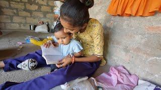 અત્યારથી શિવાનીનો અભ્યાસ સાલુ | Gujarati Family Vlogs | Rinkal Amit 64 Official