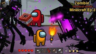 EnderMan Mutant vs Among Us Zombie  Survival Mode - Animation