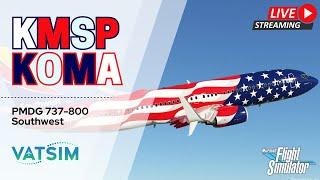 Chill Flight with Southwest “Freedom One”! KMSP to KOMA – PMDG 737-800