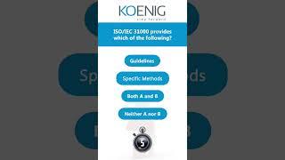 Learn ISO 31000 Lead Risk Manager online | Koenig Solutions