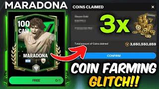 UNLIMITED COINS FARMING GLITCH FC MOBILE!! 3x METHOD TO MAKE MILLION & ICON MARADONA FC MOBILE 24!