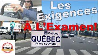 Les Exigences à l'Examen de Conduite De La Saaq.