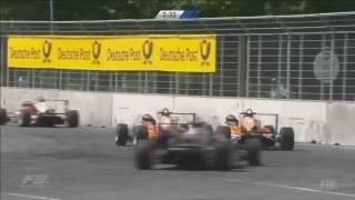 European Formula 3 2016. Norisring. Mikkel Jensen and David Beckmann crash