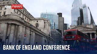 Bank of England Governor Andrew Bailey holds a news conference interest rate cut