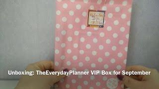 Unboxing: TheEverydayPlanner VIP Box for September