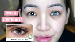 Aquacolor contact lens from  lenskart| ICY BLUE Mini review| Dr. Nancy love skin