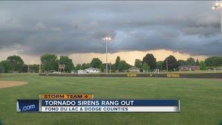 Tornado sirens ring in Fond du Lac County Saturday night