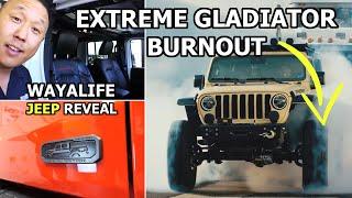 WAYALIFE NEW JEEP REVEAL | Jeep GIVEAWAY | EXTREME GLADIATOR V8 4WD BURNOUT | OFF ROAD NEWS