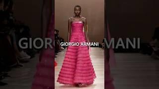 which dress will you pick #giorgioarmani #fashion #runway #couture #model #fashionshow #hautecouture
