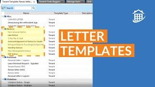 Rent Manager Letter Templates